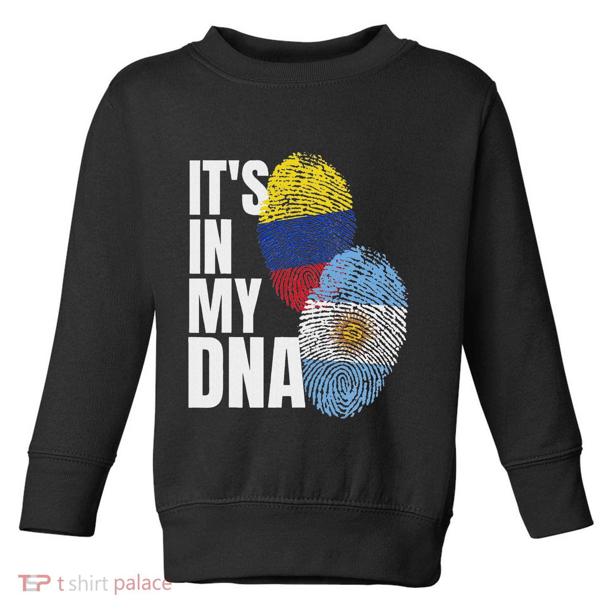 Colombian And Argentinian Dna Mix Flag Heritage Toddler Sweatshirt