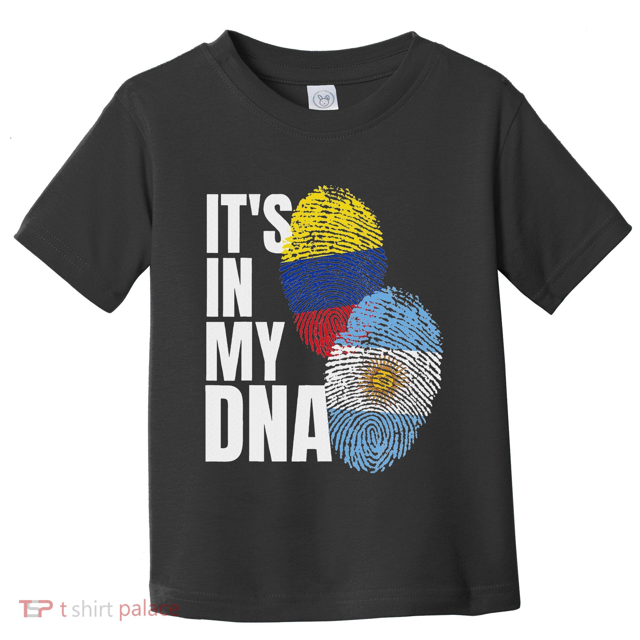Colombian And Argentinian Dna Mix Flag Heritage Toddler T-Shirt