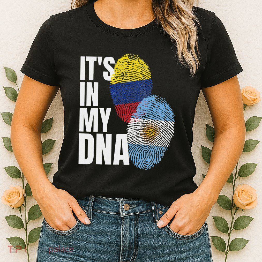 Colombian And Argentinian Dna Mix Flag Heritage Womens T-Shirt