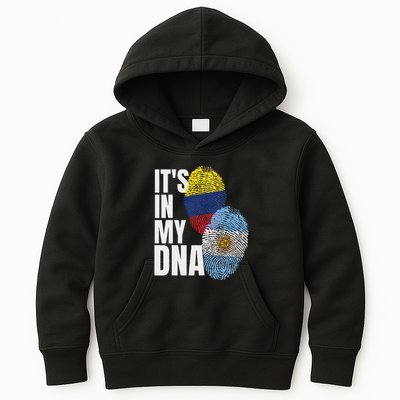 Colombian And Argentinian Dna Mix Flag Heritage Kids Hoodie