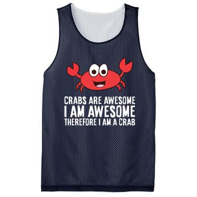 Crabs Are Awesome I Am Awesome Therefore I'm A Crab Mesh Reversible Basketball Jersey Tank