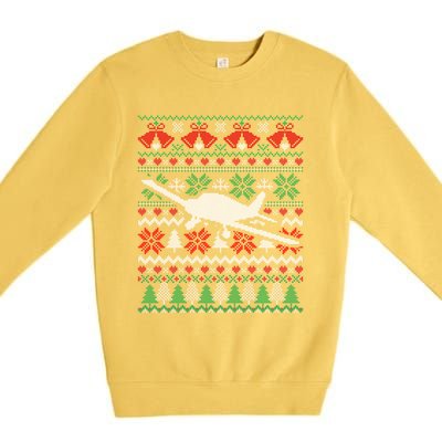 Christmas Airplane Aviation Gift Swea Premium Crewneck Sweatshirt