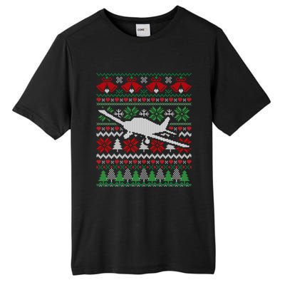 Christmas Airplane Aviation Gift Swea Tall Fusion ChromaSoft Performance T-Shirt