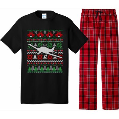 Christmas Airplane Aviation Gift Swea Pajama Set