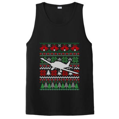 Christmas Airplane Aviation Gift Swea PosiCharge Competitor Tank