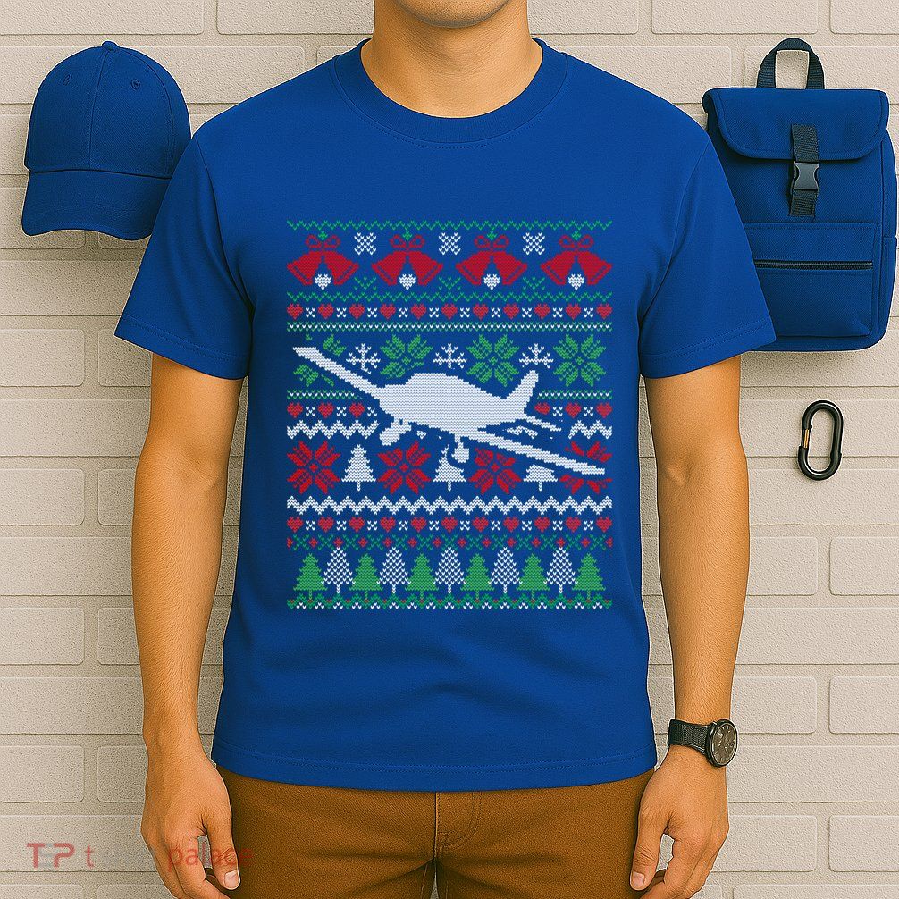 Christmas Airplane Aviation Gift Swea T-Shirt