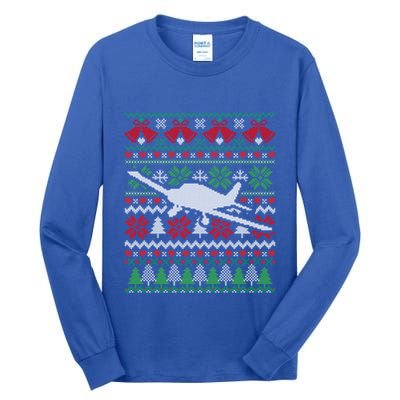 Christmas Airplane Aviation Gift Swea Tall Long Sleeve T-Shirt