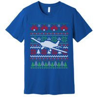 Christmas Airplane Aviation Gift Swea Premium T-Shirt