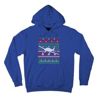 Christmas Airplane Aviation Gift Swea Tall Hoodie