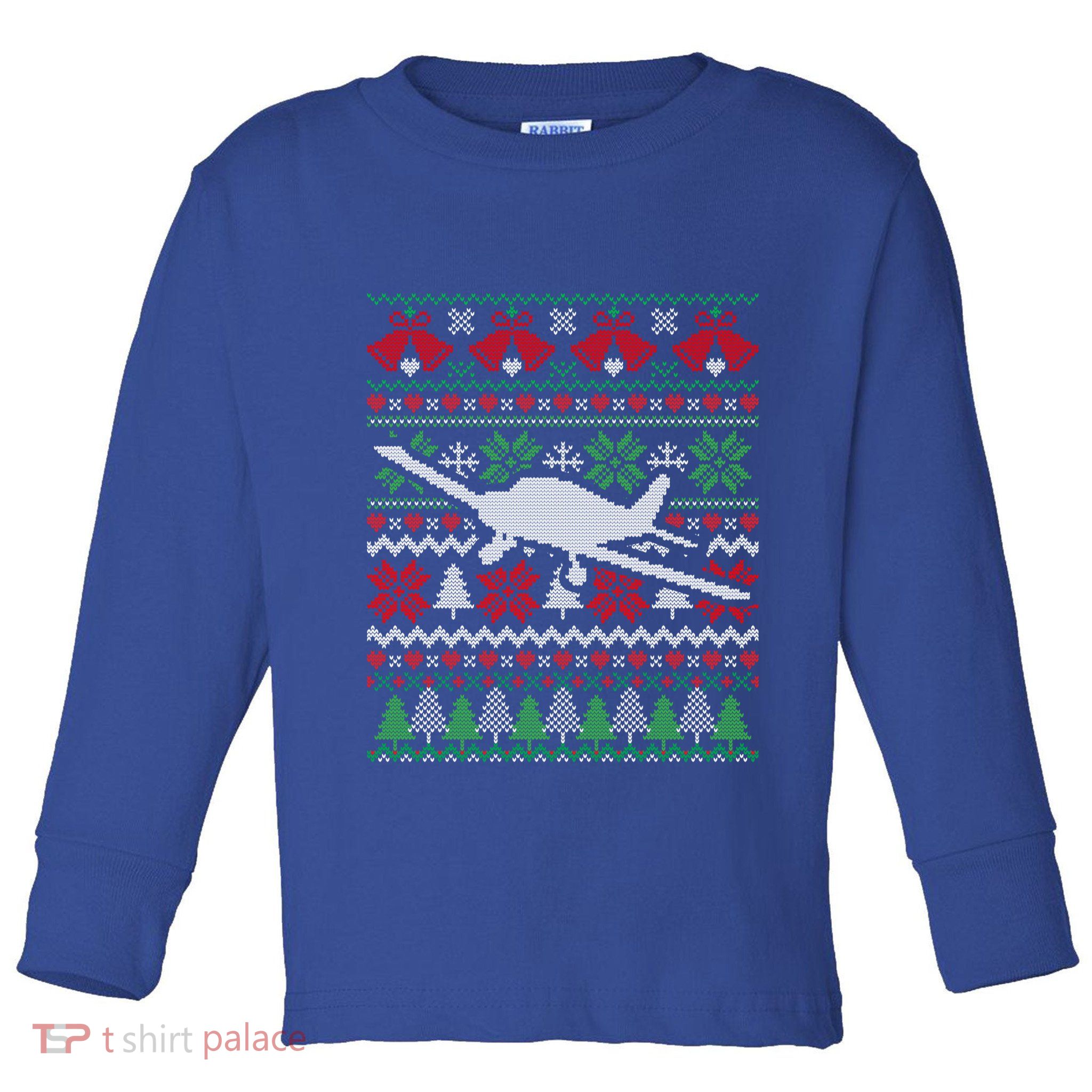 Christmas Airplane Aviation Gift Swea Toddler Long Sleeve Shirt