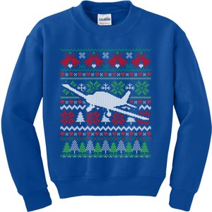 Christmas Airplane Aviation Gift Swea Kids Sweatshirt