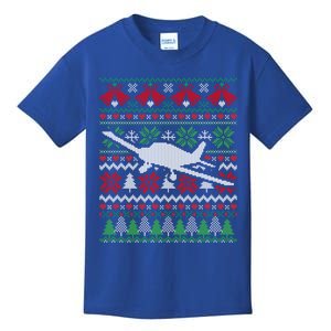 Christmas Airplane Aviation Gift Swea Kids T-Shirt