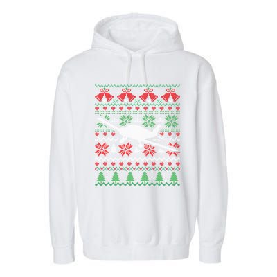 Christmas Airplane Aviation Gift Swea Garment-Dyed Fleece Hoodie