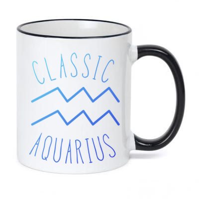 Classic Aquarius Astrology Sign / Aquarius Birthday Quote Gift 11oz Black Color Changing Mug