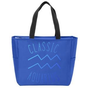 Classic Aquarius Astrology Sign / Aquarius Birthday Quote Gift Zip Tote Bag