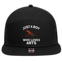 Cool Ant Ant Farm Entomology Ants Insect 7 Panel Mesh Trucker Snapback Hat