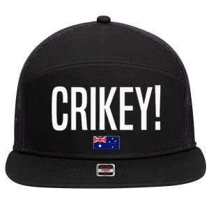 Crikey Australia Aussie Australian Slang 7 Panel Mesh Trucker Snapback Hat