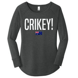 Crikey Australia Aussie Australian Slang Women's Perfect Tri Tunic Long Sleeve Shirt