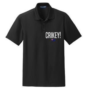 Crikey Australia Aussie Australian Slang Dry Zone Grid Polo