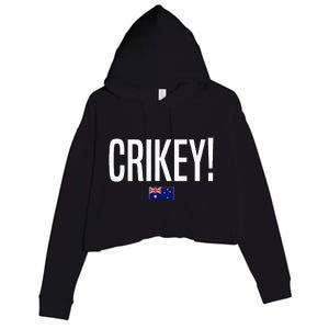 Crikey Australia Aussie Australian Slang Crop Fleece Hoodie