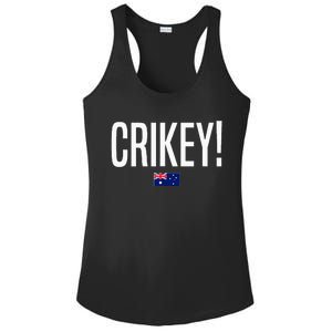 Crikey Australia Aussie Australian Slang Ladies PosiCharge Competitor Racerback Tank