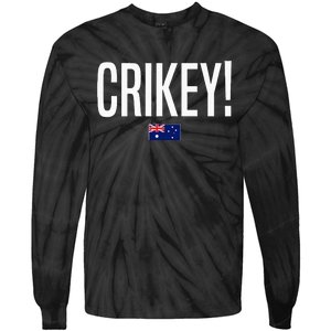 Crikey Australia Aussie Australian Slang Tie-Dye Long Sleeve Shirt