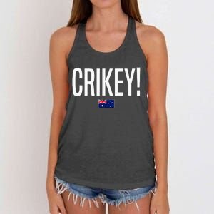 Crikey Australia Aussie Australian Slang Women's Knotted Racerback Tank