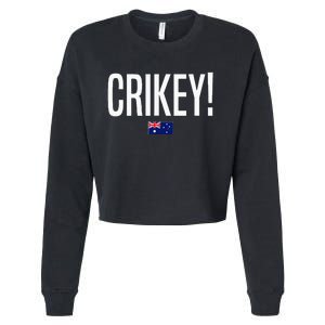 Crikey Australia Aussie Australian Slang Cropped Pullover Crew