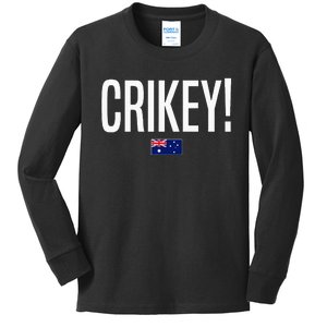 Crikey Australia Aussie Australian Slang Kids Long Sleeve Shirt