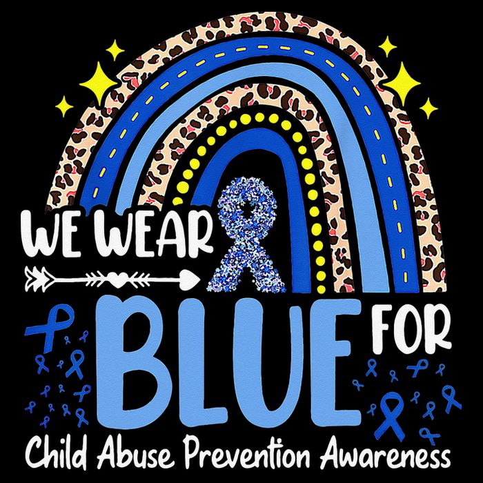 Child Abuse Awareness Blue Ribbon Trex Dinosaur Cooling Performance Long Sleeve Crew