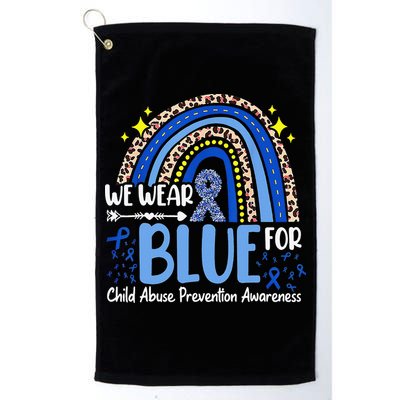 Child Abuse Awareness Blue Ribbon Trex Dinosaur Golf Towel