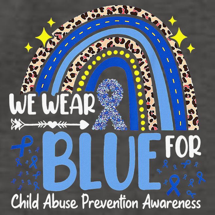 Child Abuse Awareness Blue Ribbon Trex Dinosaur Vector Backpack