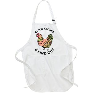 Cluck Around And Find Out Chicken Animals Lover Farmer Full-Length Apron With Pockets