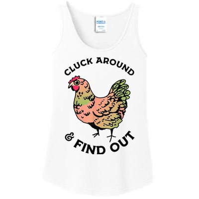 Cluck Around And Find Out Chicken Animals Lover Farmer Ladies Essential Tank