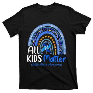 Child Abuse Awareness Messy Bun Child Abuse Prevention Month T-Shirt