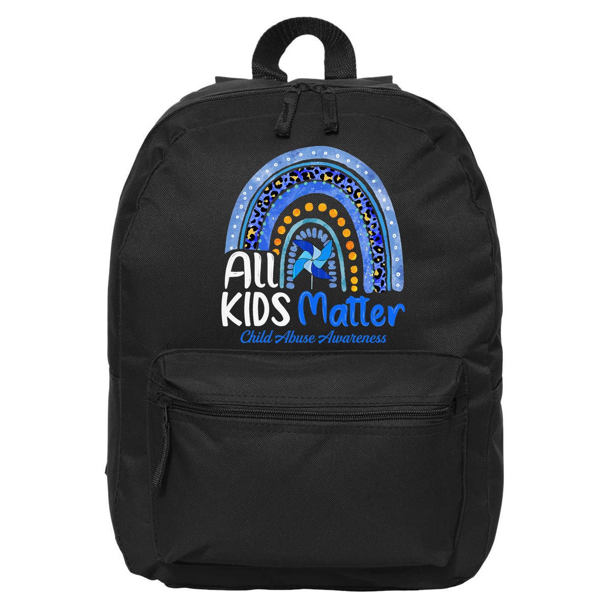 Child Abuse Awareness Messy Bun Child Abuse Prevention Month 16 in Basic Backpack