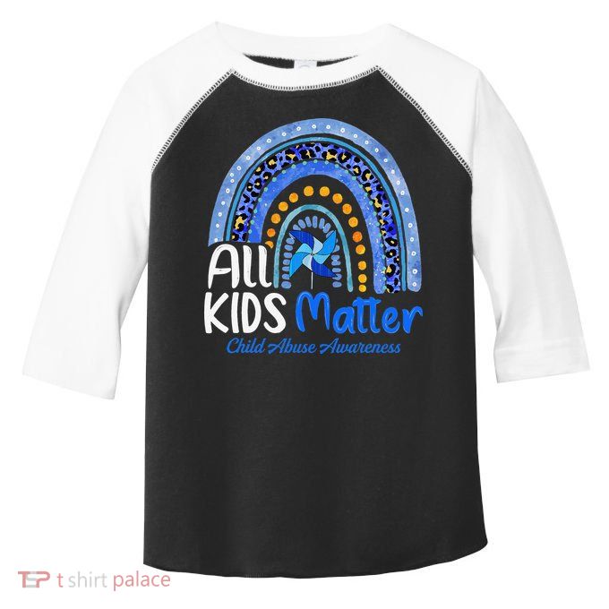 Child Abuse Awareness Messy Bun Child Abuse Prevention Month Toddler Fine Jersey T-Shirt