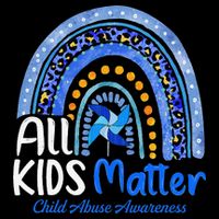 Child Abuse Awareness Messy Bun Child Abuse Prevention Month Womens T-Shirt