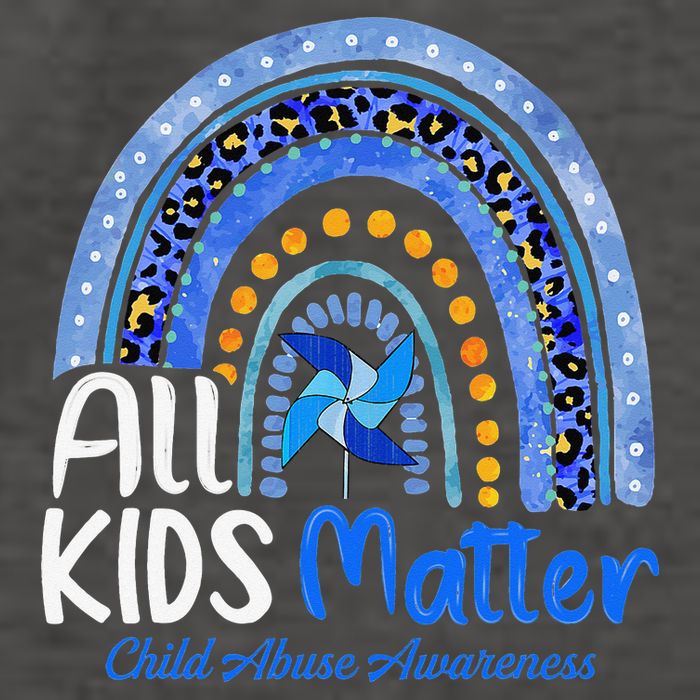 Child Abuse Awareness Messy Bun Child Abuse Prevention Month Vector Backpack