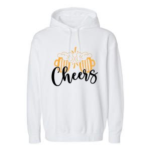 Cheers And Beer Craft Beer Lover National Beer Day Funny Gift Garment-Dyed Fleece Hoodie