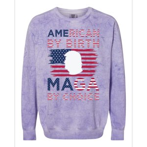 Cool American By Birth Maga By Choice 2024 Election Vote Colorblast Crewneck Sweatshirt