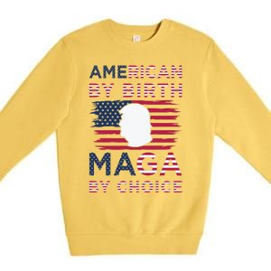 Cool American By Birth Maga By Choice 2024 Election Vote Premium Crewneck Sweatshirt