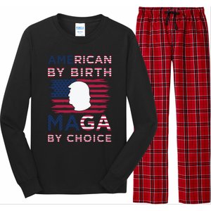 Cool American By Birth Maga By Choice 2024 Election Vote Long Sleeve Pajama Set