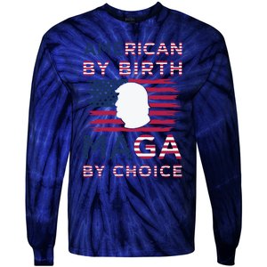 Cool American By Birth Maga By Choice 2024 Election Vote Tie-Dye Long Sleeve Shirt