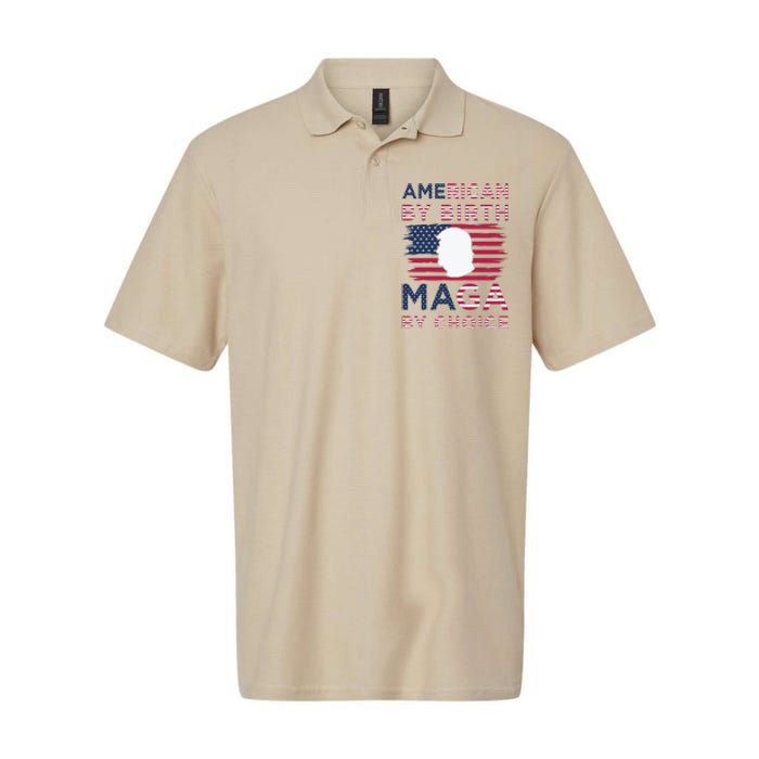 Cool American By Birth Maga By Choice 2024 Election Vote Softstyle Adult Sport Polo