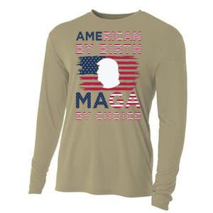 Cool American By Birth Maga By Choice 2024 Election Vote Cooling Performance Long Sleeve Crew