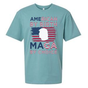 Cool American By Birth Maga By Choice 2024 Election Vote Sueded Cloud Jersey T-Shirt