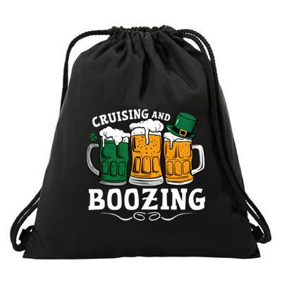 Cruising And Boozing St PatrickS Day Fun And Gift Drawstring Bag