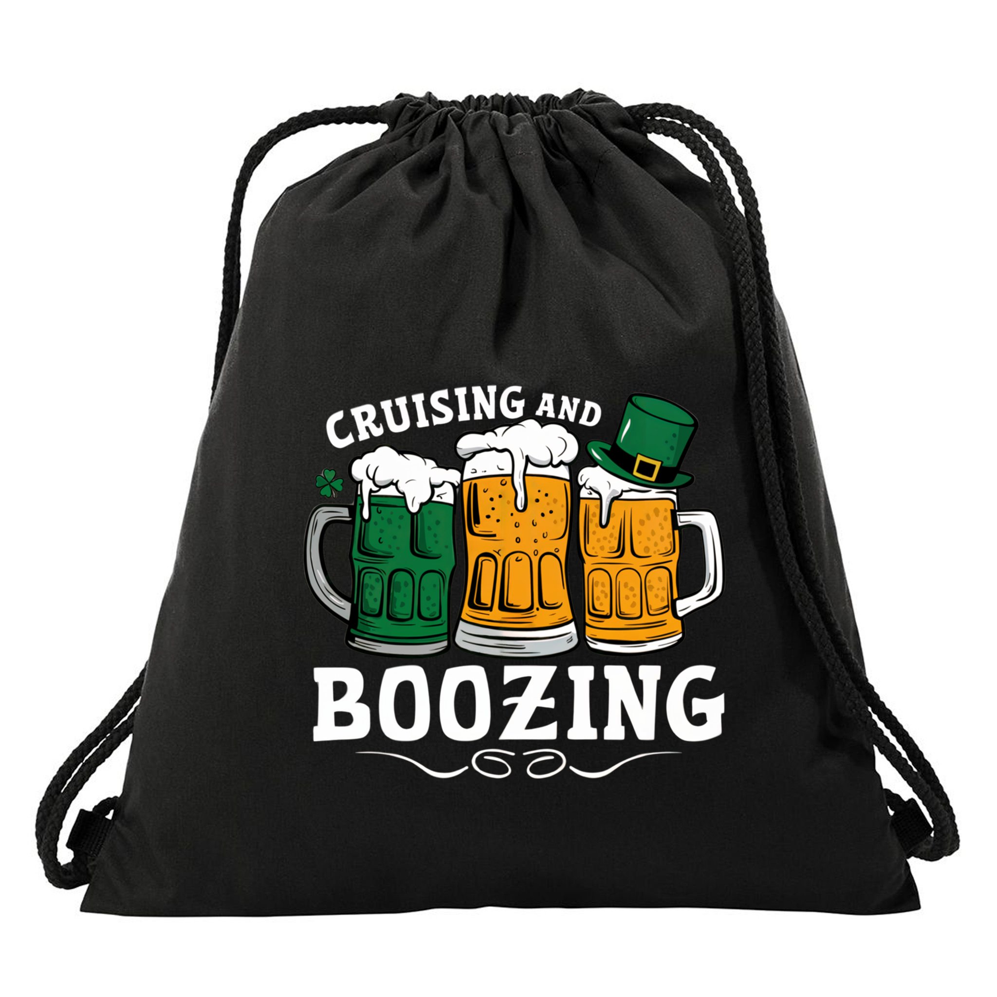 Cruising And Boozing St PatrickS Day Fun And Gift Drawstring Bag