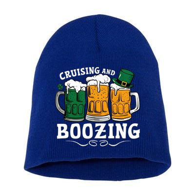 Cruising And Boozing St PatrickS Day Fun And Gift Short Acrylic Beanie